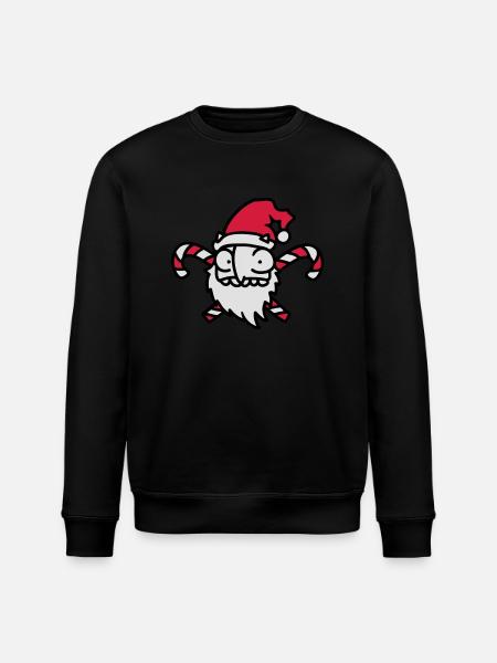 Weihnachtsmann Zuckerstange 3 - Stanley/Stella Unisex Bio-Sweatshirt ROLLER - Schwarz