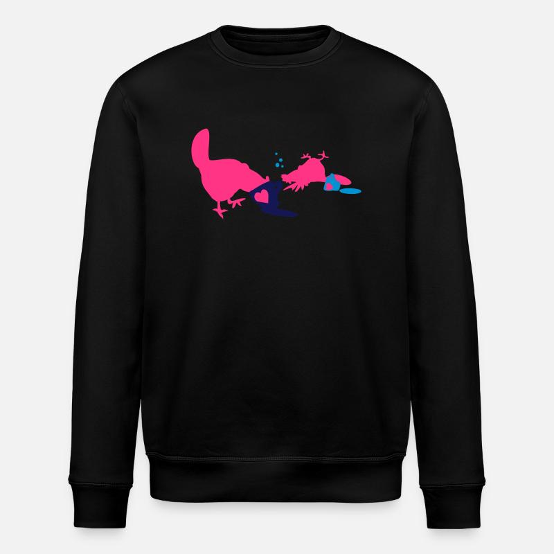 coffee addicted chicken - Stanley/Stella Unisex Bio-Sweatshirt ROLLER - Schwarz