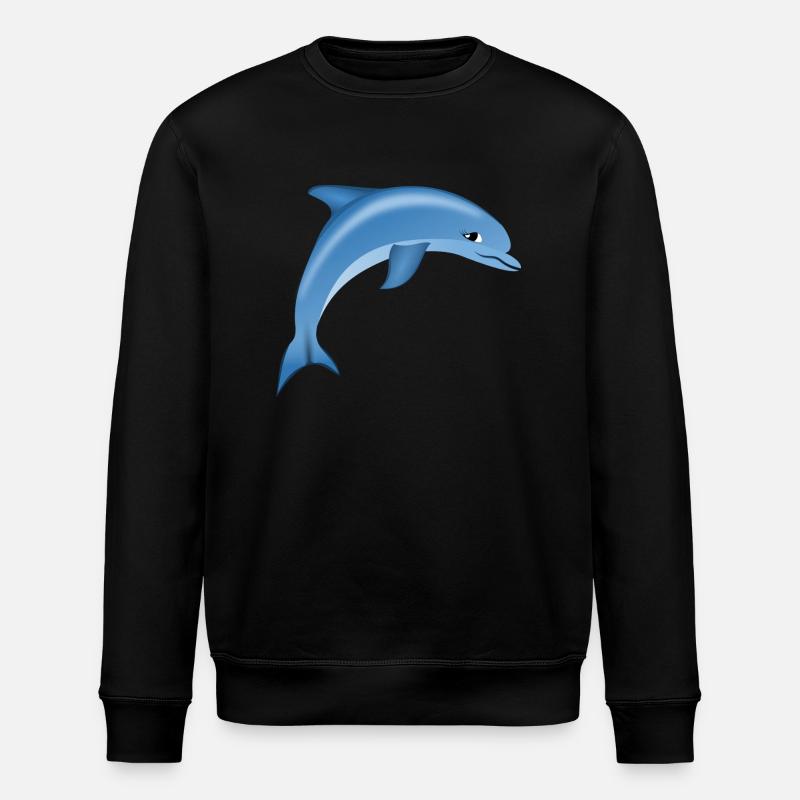 Dauphin mignon bleu - Sweat bio ROLLER Stanley/Stella Unisexe - noir