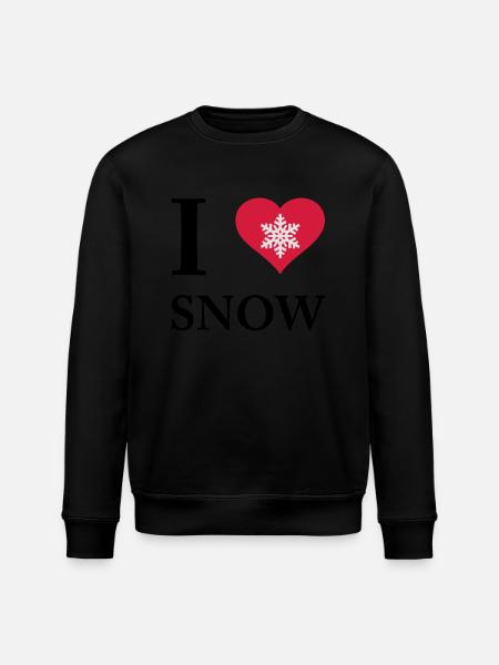i love snow - Stanley/Stella Unisex Bio-Sweatshirt ROLLER - Schwarz