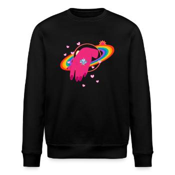 Arc-en-ciel - Diamant - Sweat bio ROLLER Stanley/Stella Unisexe - noir - Devant - Nik (191cm)