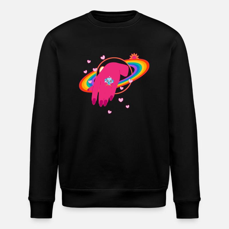 Arc-en-ciel - Diamant - Sweat bio ROLLER Stanley/Stella Unisexe - noir