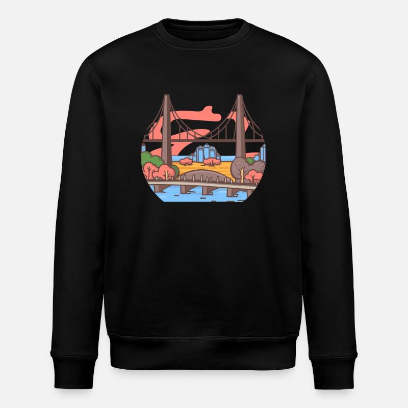 PONTS - Sweat bio ROLLER Stanley/Stella Unisexe - noir