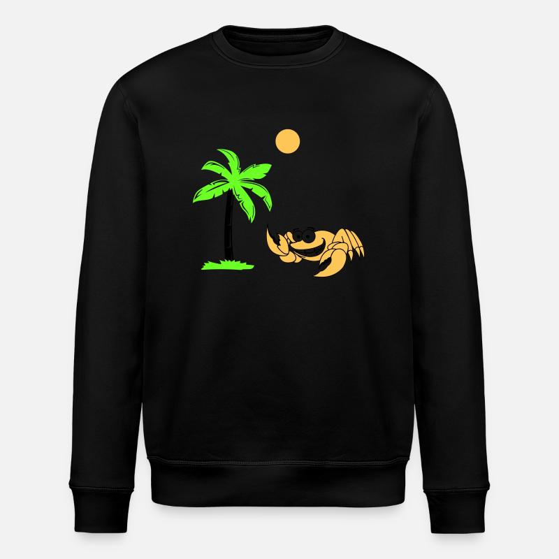 Crab Palm - Stanley/Stella ROLLER Unisex Organic Sweatshirt - black