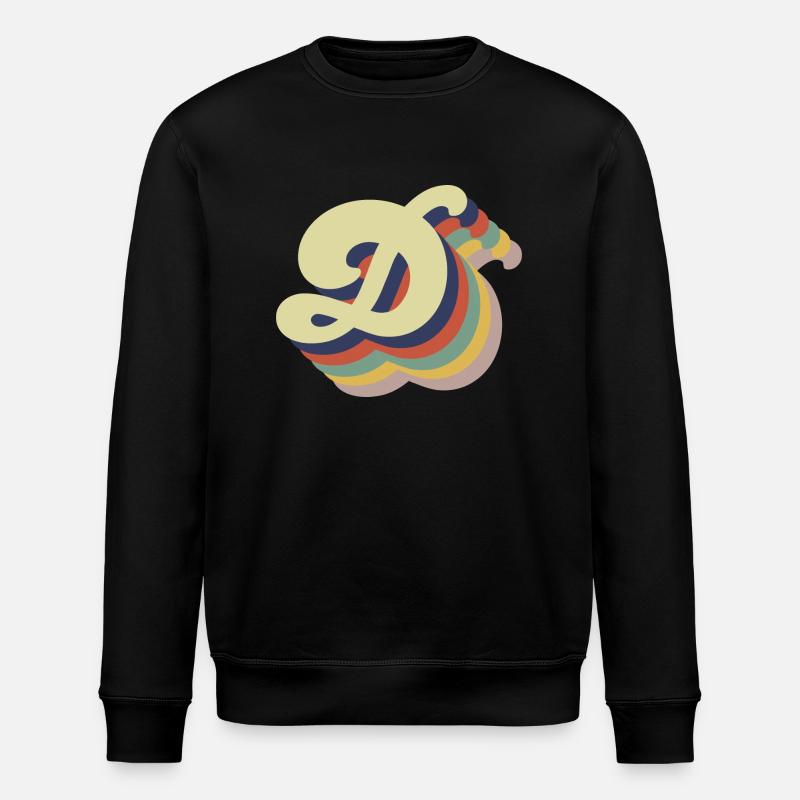 Lettre d rétro - Sweat bio ROLLER Stanley/Stella Unisexe - noir