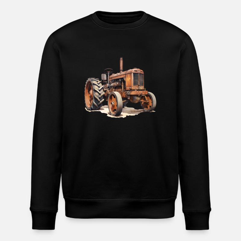 Technikgeschichte bei Traktoren - Stanley/Stella Unisex Bio-Sweatshirt ROLLER - Schwarz