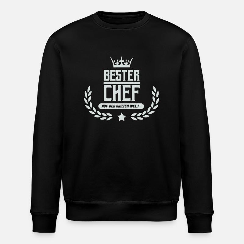 bester chef der welt - Stanley/Stella Unisex Bio-Sweatshirt ROLLER - Schwarz