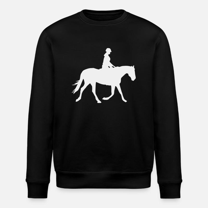 reiterin pferd - Stanley/Stella Unisex Bio-Sweatshirt ROLLER - Schwarz