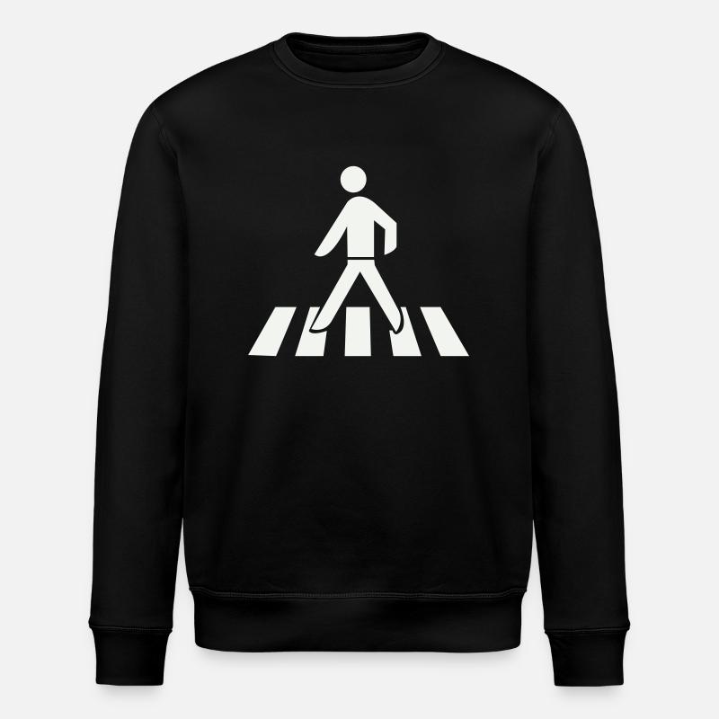 Crossing the zebra crossing - Stanley/Stella ROLLER Unisex Organic Sweatshirt - black