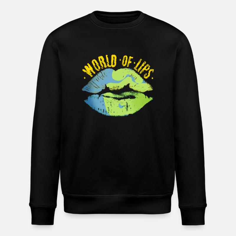 Lèvres de ce monde - Sweat bio ROLLER Stanley/Stella Unisexe - noir