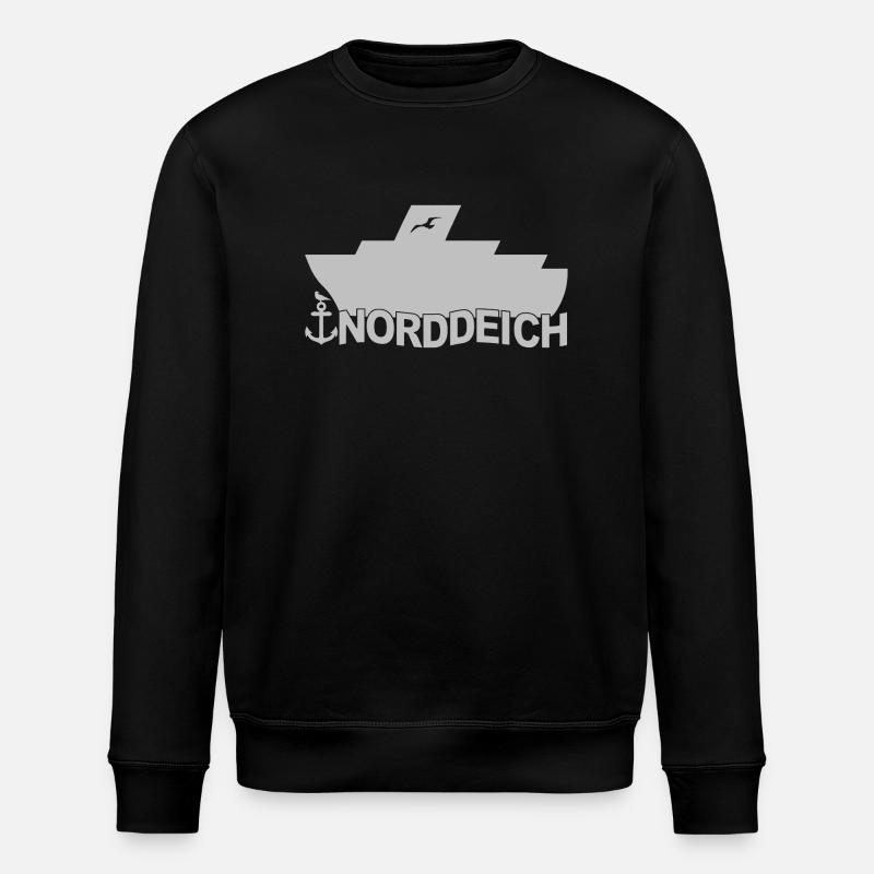Ferry Norddeich Logo - Stanley/Stella ROLLER Unisex Organic Sweatshirt - black