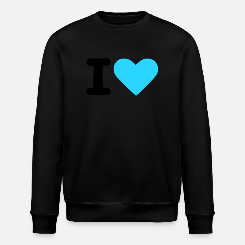 I love - I heart - Stanley/Stella ROLLER Unisex Organic Sweatshirt - black