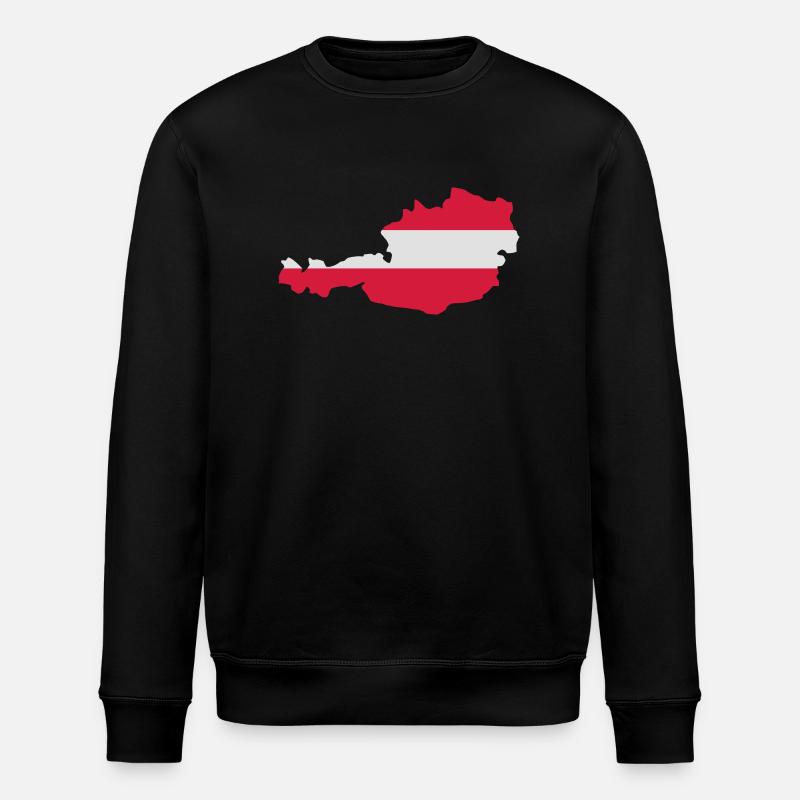 Österreich - Stanley/Stella Unisex Bio-Sweatshirt ROLLER - Schwarz