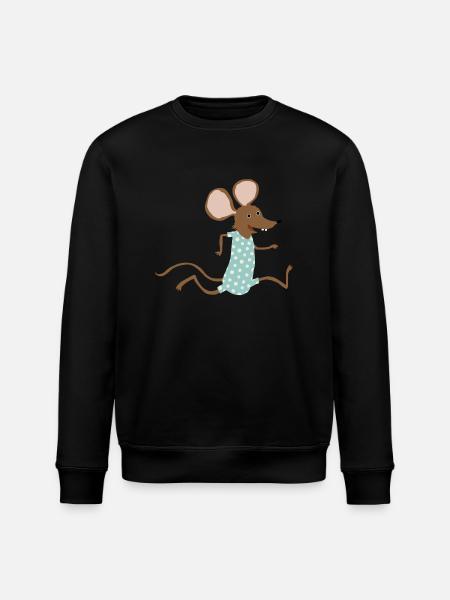Maus geht baden - Stanley/Stella Unisex Bio-Sweatshirt ROLLER - Schwarz