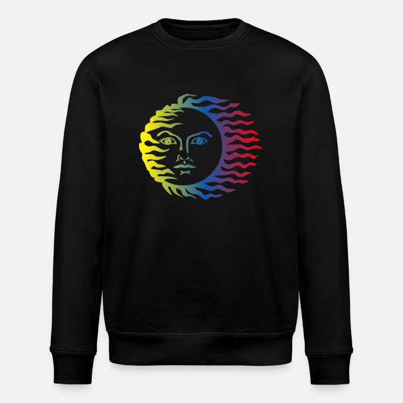 Sonne Symbol bunt - Stanley/Stella Unisex Bio-Sweatshirt ROLLER - Schwarz
