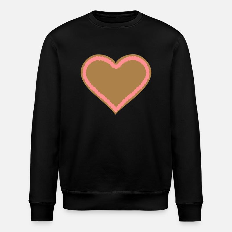Lebkuchenherz - Stanley/Stella Unisex Bio-Sweatshirt ROLLER - Schwarz