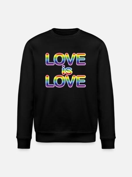 Love is Love - Stanley/Stella Unisex Bio-Sweatshirt ROLLER - Schwarz