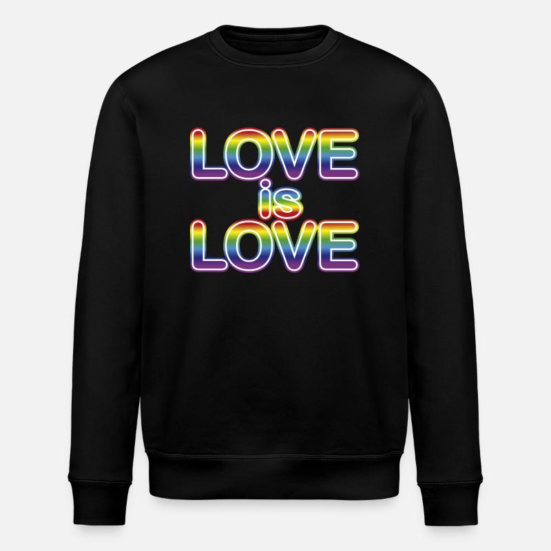 Love is Love - Stanley/Stella Unisex Bio-Sweatshirt ROLLER - Schwarz