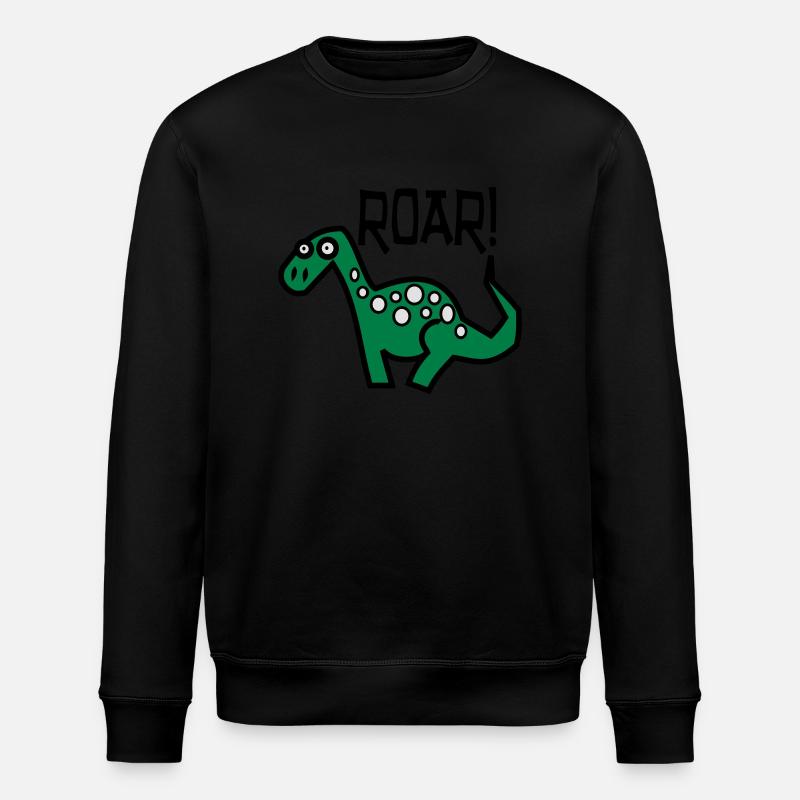 Dinosaur Roar - Stanley/Stella ROLLER Unisex Organic Sweatshirt - black