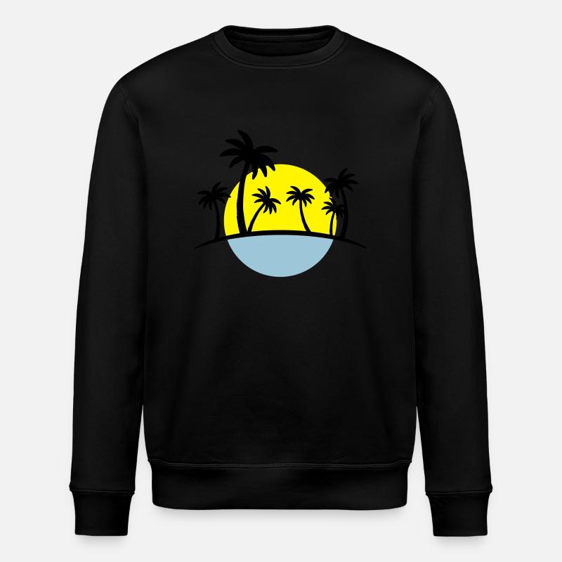 island sun palm - Stanley/Stella Unisex Bio-Sweatshirt ROLLER - Schwarz