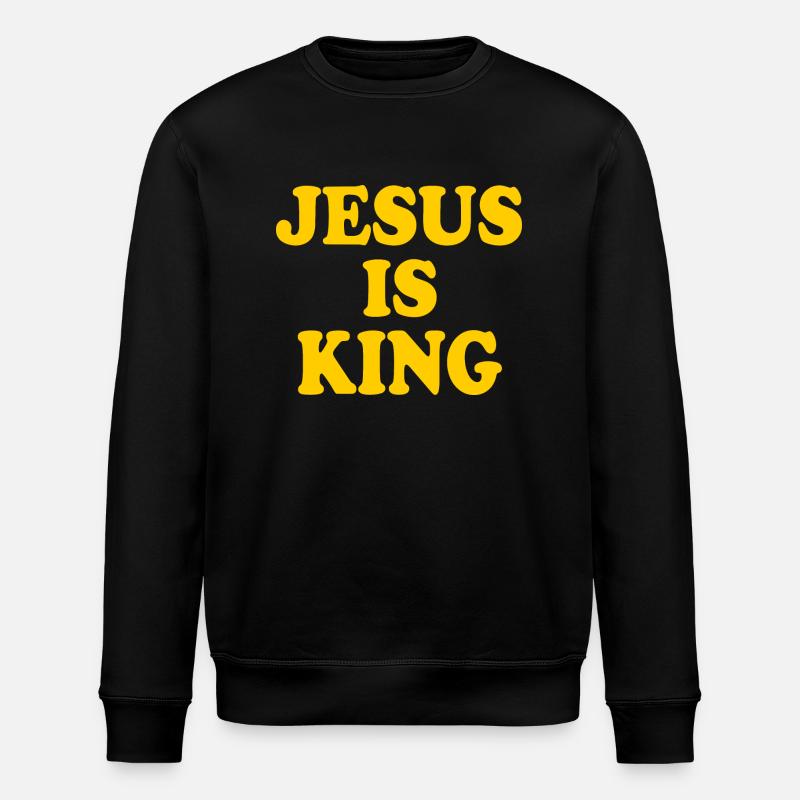 Jesus is king - Stanley/Stella ROLLER Unisex Organic Sweatshirt - black