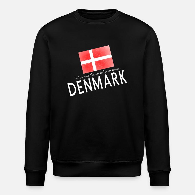 Denmark Danmark - Stanley/Stella ROLLER Unisex Organic Sweatshirt - black
