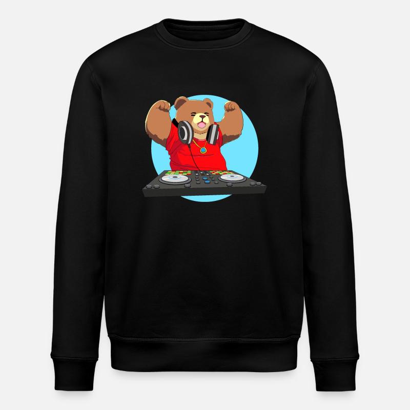 DJ Bear Loco Animal Squad - Sweat bio ROLLER Stanley/Stella Unisexe - noir