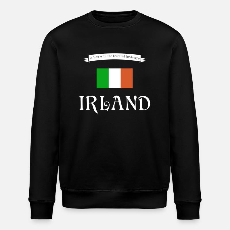 Ireland - Stanley/Stella ROLLER Unisex Organic Sweatshirt - black