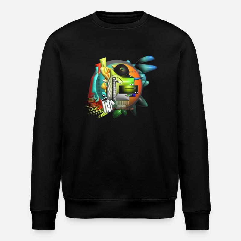 Abstrakte Kunst Kubismus - Stanley/Stella Unisex Bio-Sweatshirt ROLLER - Schwarz