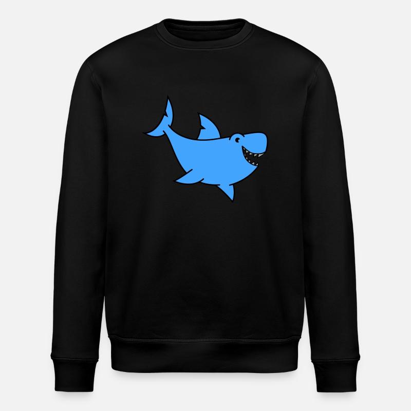 Shark Comic - Stanley/Stella ROLLER Unisex Organic Sweatshirt - black