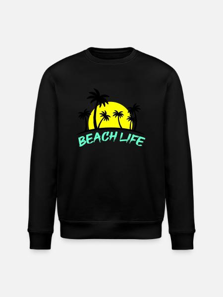 beach life - Stanley/Stella ROLLER Unisex Organic Sweatshirt - black