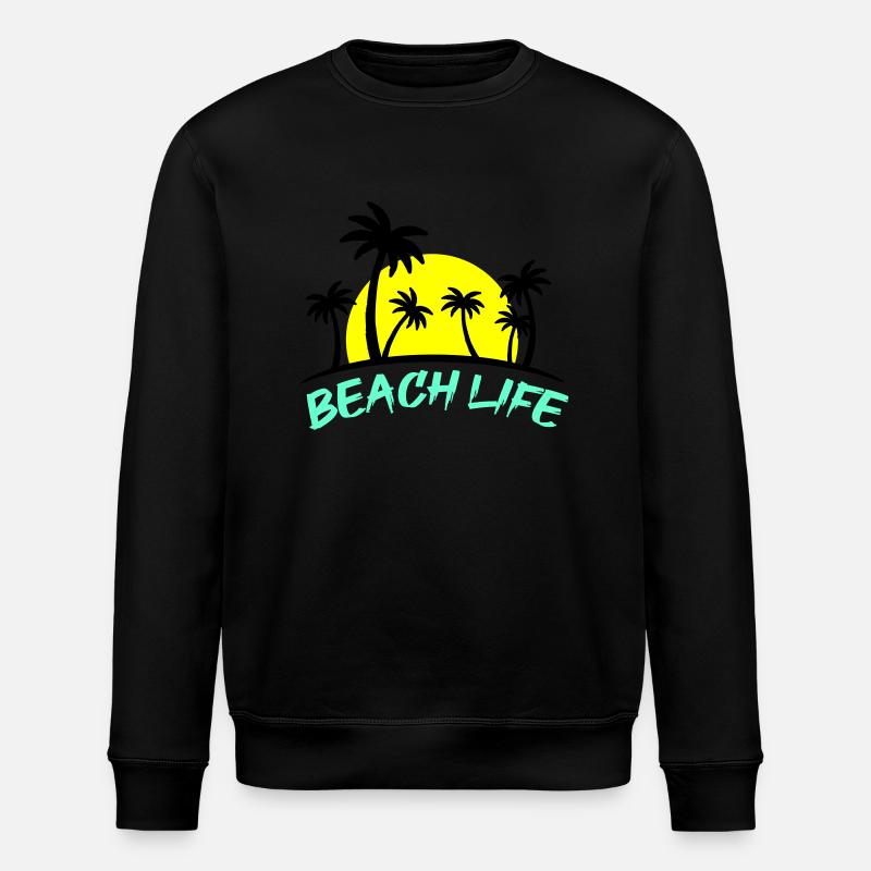 La vie à la plage - Sweat bio ROLLER Stanley/Stella Unisexe - noir
