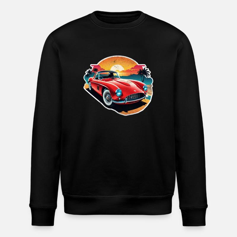 Oldtimer Sonnenuntergang - Stanley/Stella Unisex Bio-Sweatshirt ROLLER - Schwarz