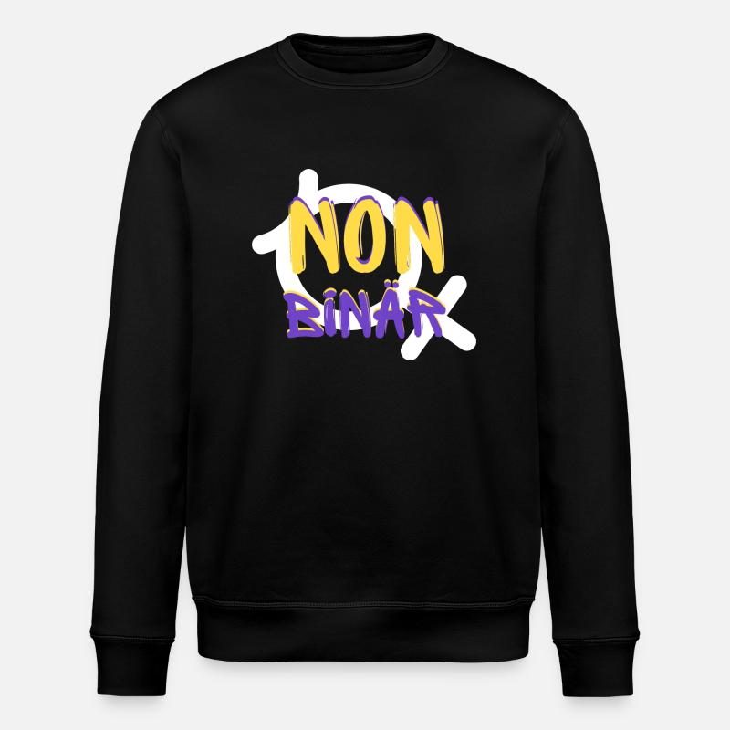 NON BINÄR Identity - Stanley/Stella Unisex Bio-Sweatshirt ROLLER - Schwarz