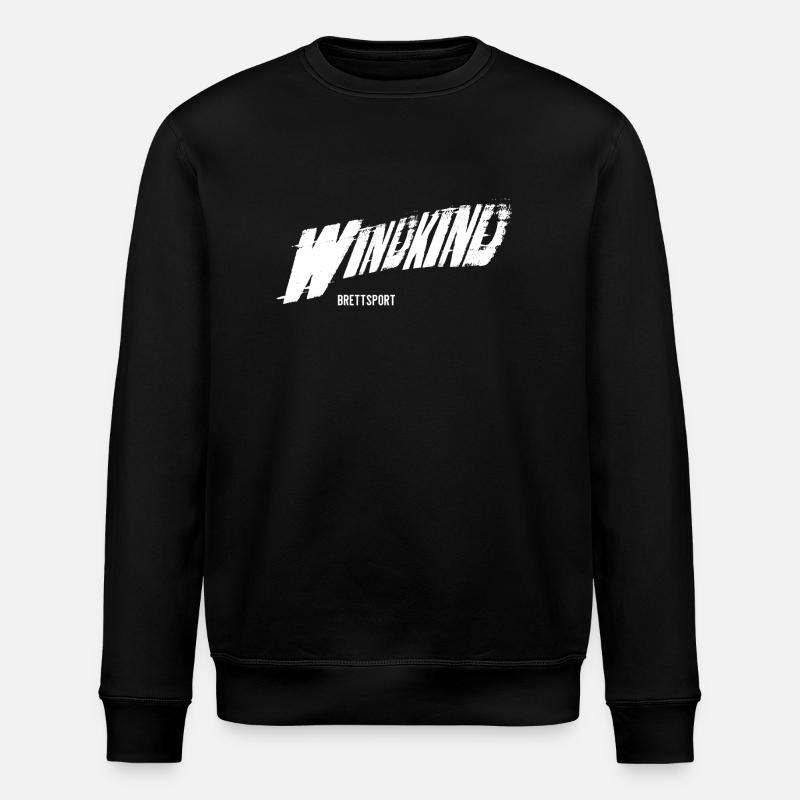 WindKind Brettsport - Stanley/Stella Unisex Bio-Sweatshirt ROLLER - Schwarz