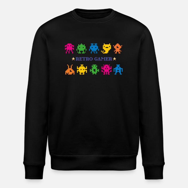 Retro gamer - Stanley/Stella ROLLER Unisex Organic Sweatshirt - black
