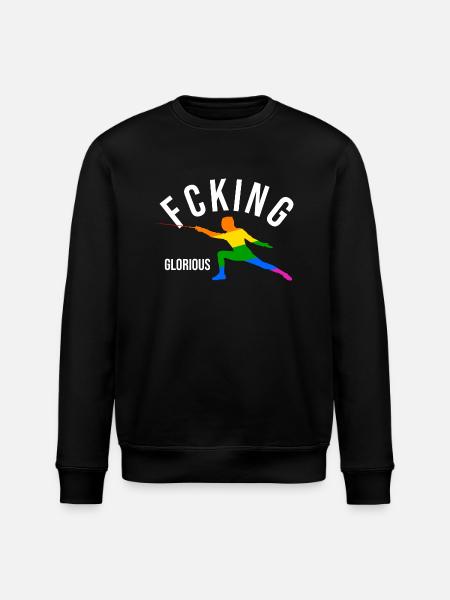 Fcking Glorious Fencer - Stanley/Stella ROLLER Unisex Organic Sweatshirt - black