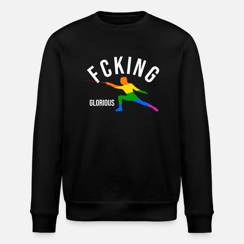 Fcking Glorious Fencer - Stanley/Stella ROLLER Unisex Organic Sweatshirt - black