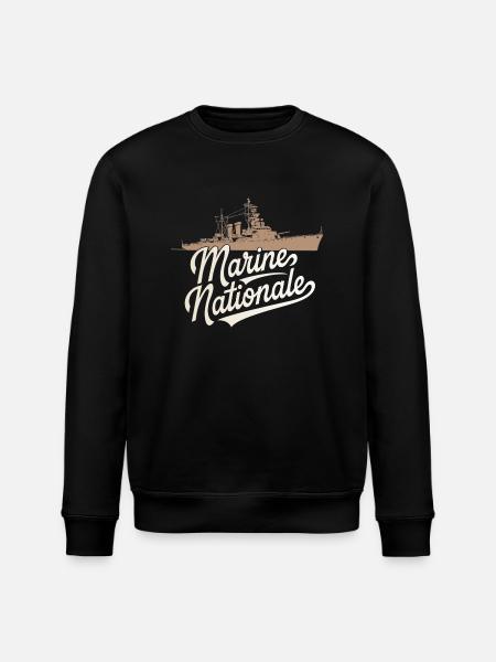 Marine Nationale - Sweat bio ROLLER Stanley/Stella Unisexe - noir