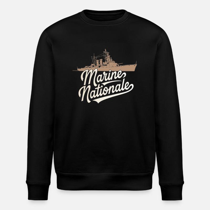Marine Nationale - Sweat bio ROLLER Stanley/Stella Unisexe - noir