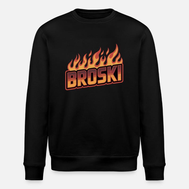 Broski - Bro Memes - Stanley/Stella Unisex Bio-Sweatshirt ROLLER - Schwarz