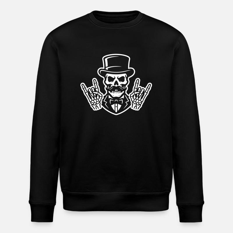 Groom Party Skeleton - Stanley/Stella ROLLER Unisex Organic Sweatshirt - black