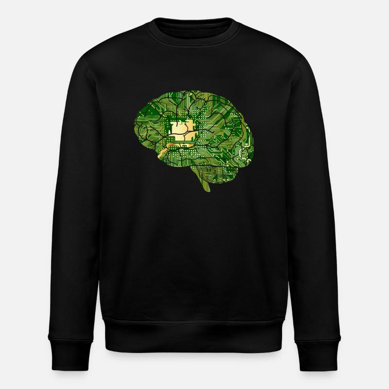 Brain Chip - Stanley/Stella Unisex Bio-Sweatshirt ROLLER - Schwarz