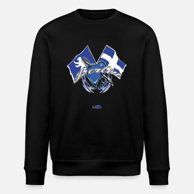 Afficher le drapeau - Berlin - Sweat bio ROLLER Stanley/Stella Unisexe - noir