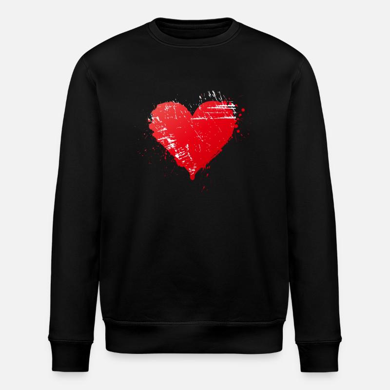 cœur - Sweat bio ROLLER Stanley/Stella Unisexe - noir
