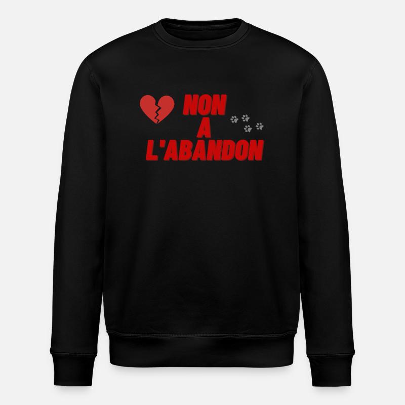 NON A L ABANDON - Sweat bio ROLLER Stanley/Stella Unisexe - noir
