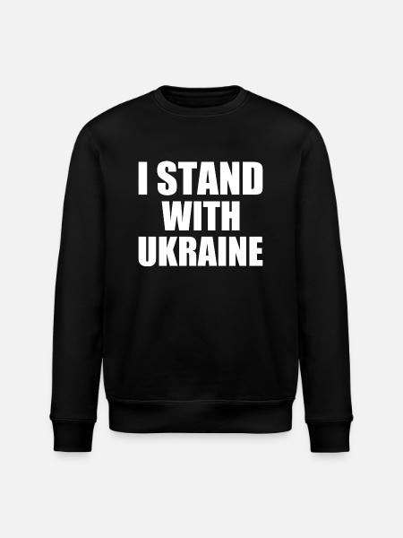 I stand with ukraine - Stanley/Stella ROLLER Unisex Organic Sweatshirt - black