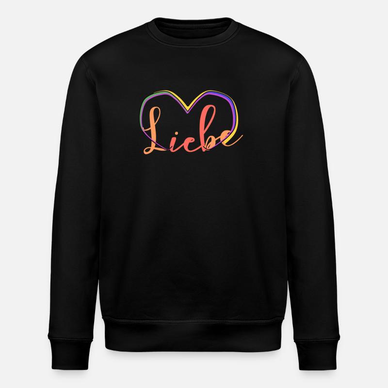 Liebe ist alles! - Stanley/Stella Unisex Bio-Sweatshirt ROLLER - Schwarz