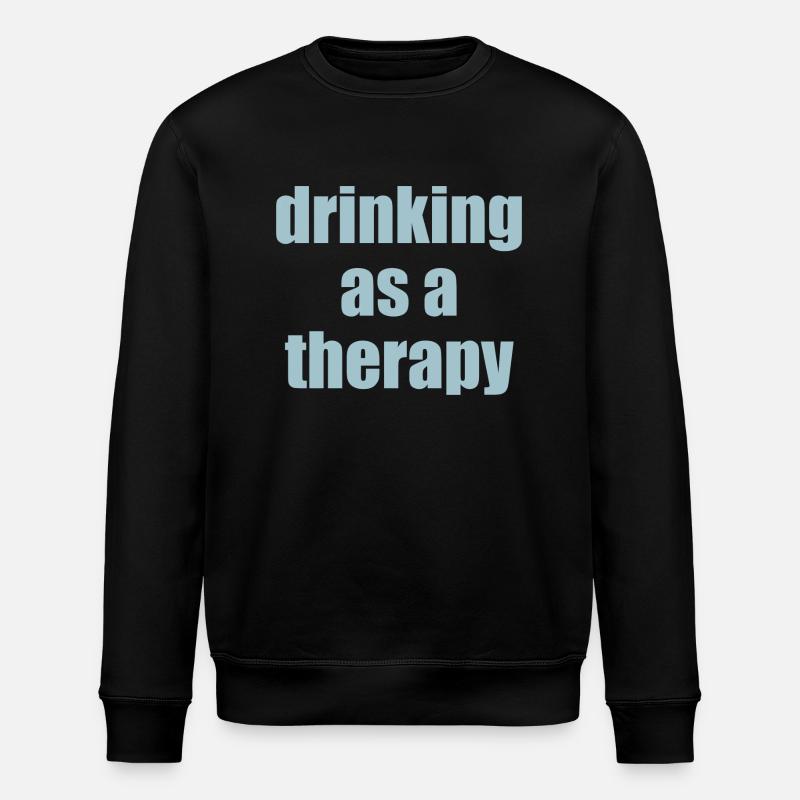 drinking as a therapy - Stanley/Stella Unisex Bio-Sweatshirt ROLLER - Schwarz
