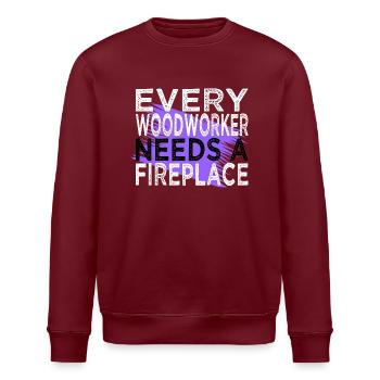 Carpenter Work Tshirts Funny Quote Humor - Stanley/Stella ROLLER Unisex Organic Sweatshirt - burgundy - Front - Nik (191cm)